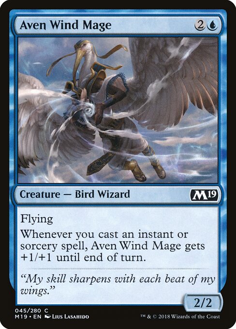 Core Set 2019 - 45 - Aven Wind Mage - Common