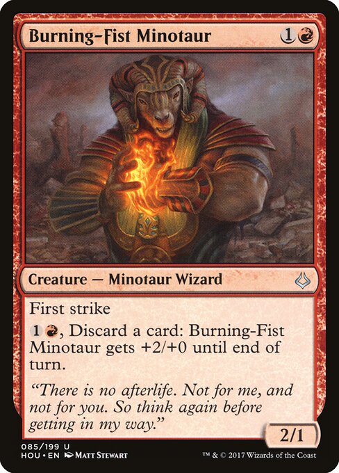 Hour of Devastation - 85 - Burning-Fist Minotaur - Uncommon