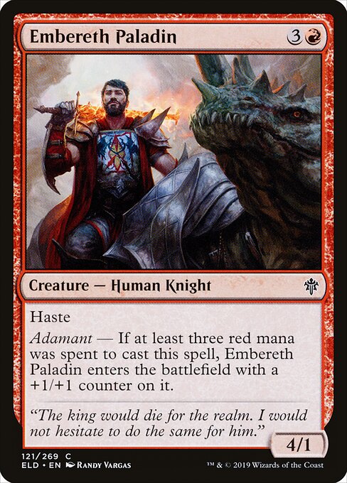 Throne of Eldraine - 121 - Embereth Paladin - Common