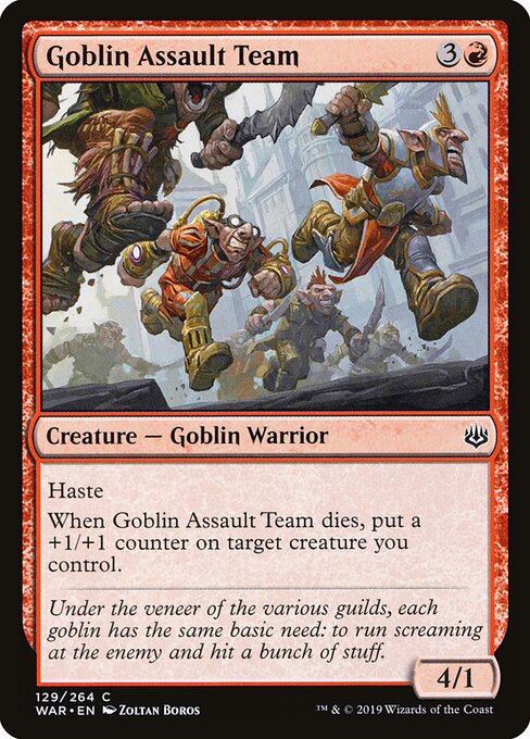War of the Spark - 129 - Goblin Assault Team - Common