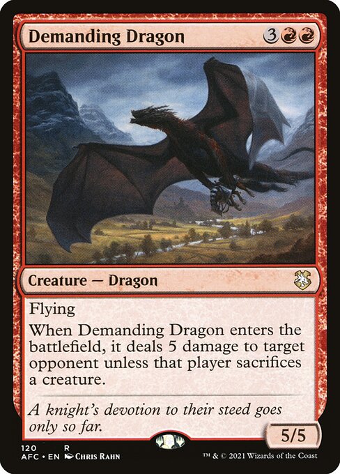 Forgotten Realms Commander - 120 - Demanding Dragon - Rare