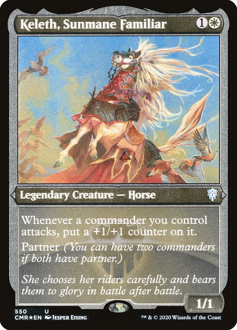 Commander Legends - 550 - Keleth, Sunmane Familiar - Uncommon - Etched Foil