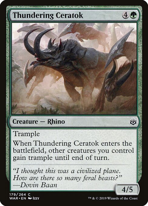 War of the Spark - 179 - Thundering Ceratok - Common