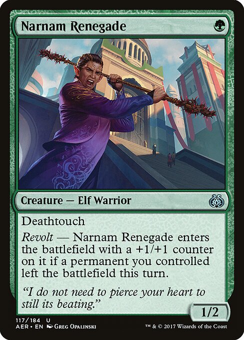 Aether Revolt - 117 - Narnam Renegade - Uncommon
