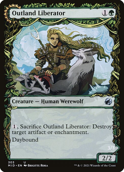 Innistrad: Midnight Hunt - 303 - Outland Liberator // Frenzied Trapbreaker - Uncommon