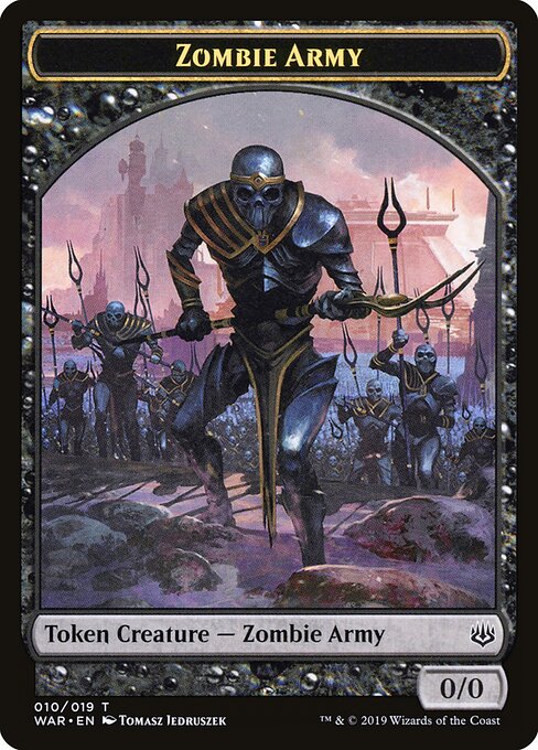 War of the Spark Tokens - 10 - Zombie Army - Common