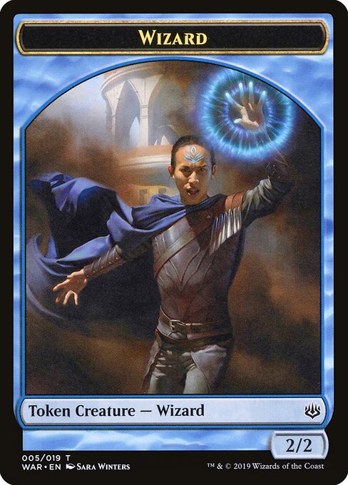 War of the Spark Tokens - 5 - Wizard - Common
