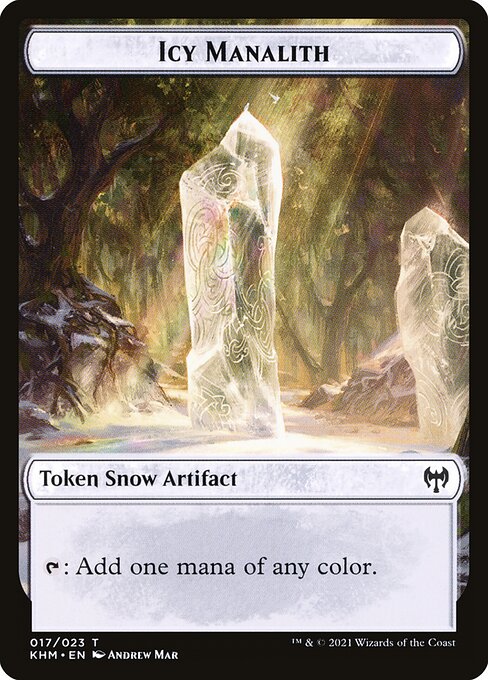 Kaldheim Tokens - 17 - Icy Manalith - Common