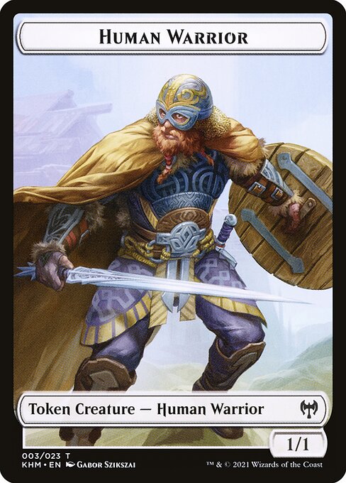 Kaldheim Tokens - 3 - Human Warrior - Common