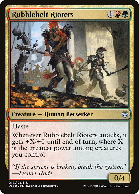 War of the Spark - 215 - Rubblebelt Rioters - Uncommon