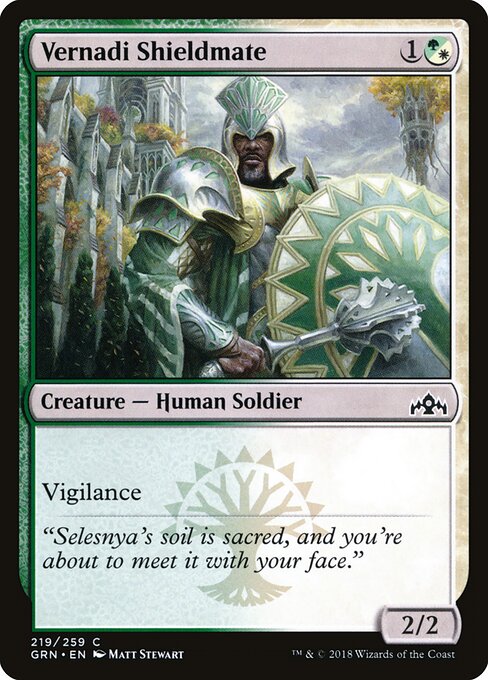 Guilds of Ravnica - 219 - Vernadi Shieldmate - Common