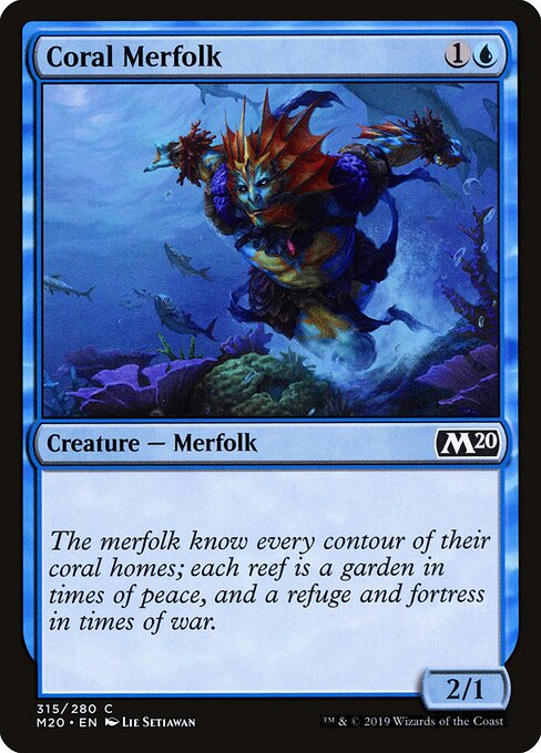 Core Set 2020 - 315 - Coral Merfolk - Common