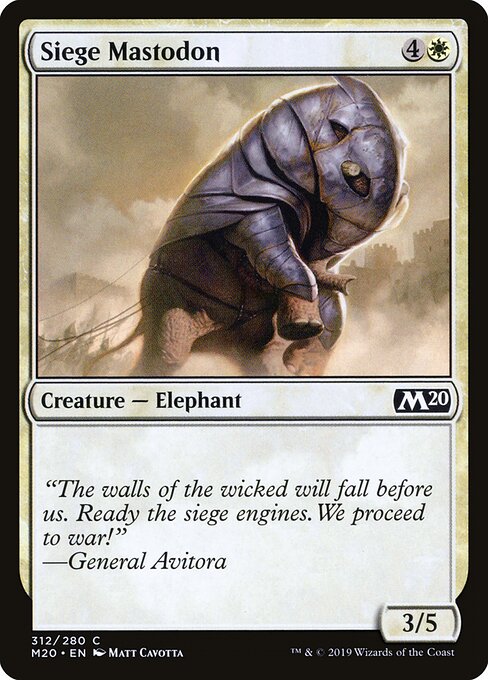 Core Set 2020 - 312 - Siege Mastodon - Common