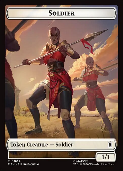 Marvel Super Heroes Tokens - 4 - Soldier - Common
