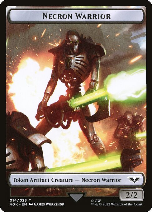Warhammer 40,000 Tokens - 14 - Necron Warrior - Common