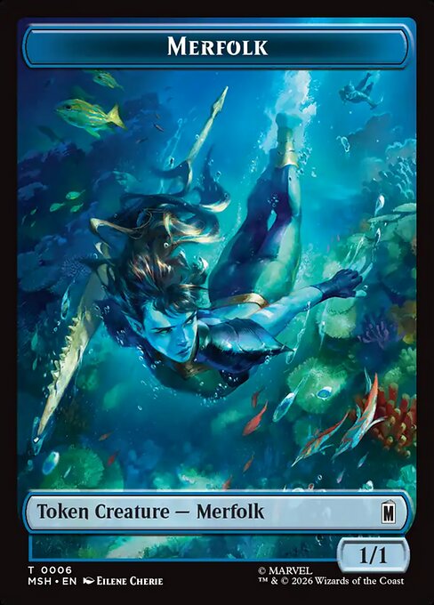 Marvel Super Heroes Tokens - 6 - Merfolk - Common