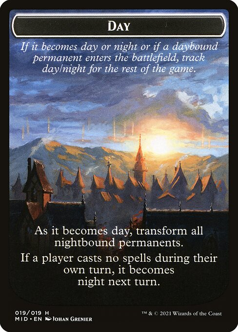 Innistrad: Midnight Hunt Tokens - 19 - Day // Night - Common
