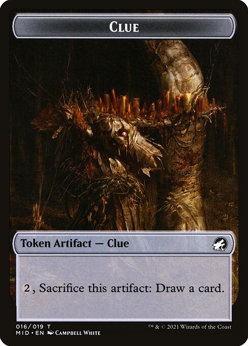 Innistrad: Midnight Hunt Tokens - 16 - Clue - Common