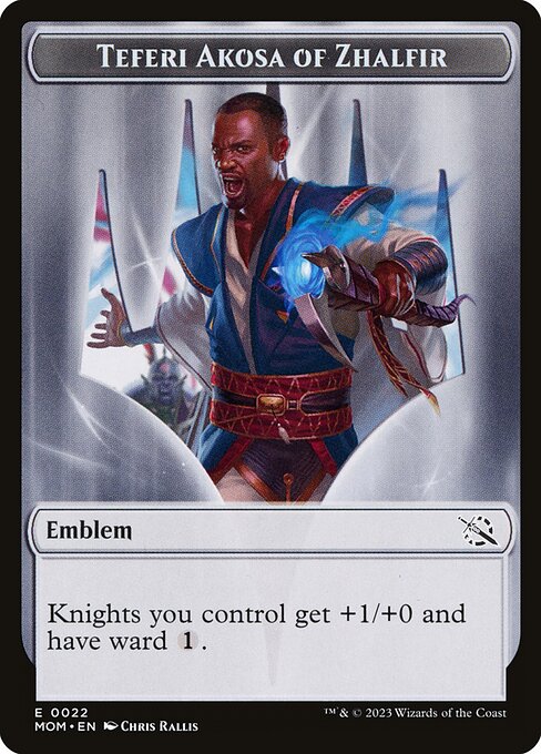 March of the Machine Tokens - 22 - Teferi Akosa of Zhalfir Emblem - Common