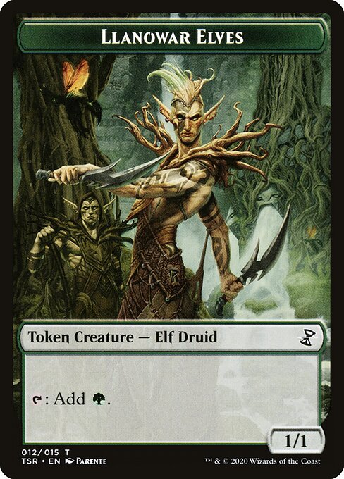 Time Spiral Remastered Tokens - 12 - Llanowar Elves - Common
