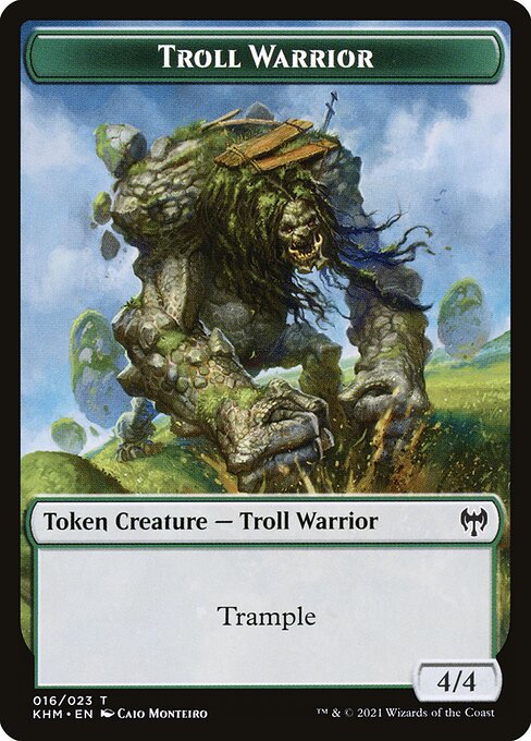 Kaldheim Tokens - 16 - Troll Warrior - Common