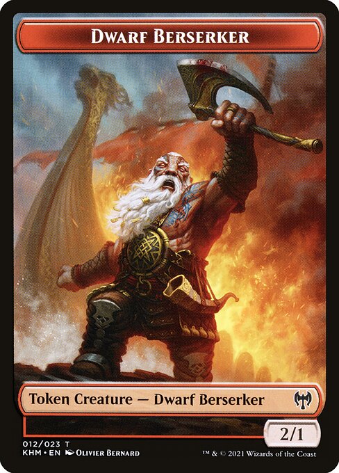Kaldheim Tokens - 12 - Dwarf Berserker - Common