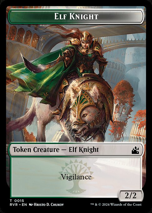 Ravnica Remastered Tokens - 15 - Elf Knight - Common