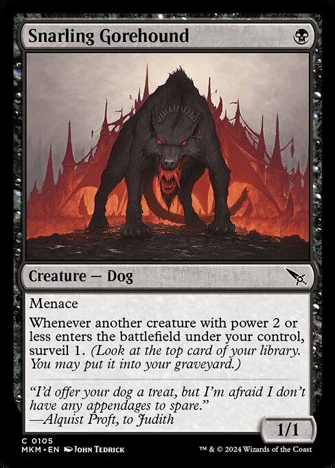 Murders at Karlov Manor - 105 - Snarling Gorehound - Common - Foil