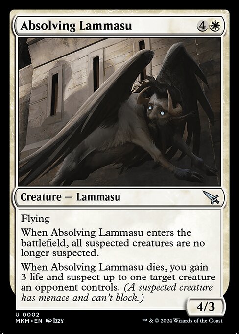 Murders at Karlov Manor - 2 - Absolving Lammasu - Uncommon - Foil