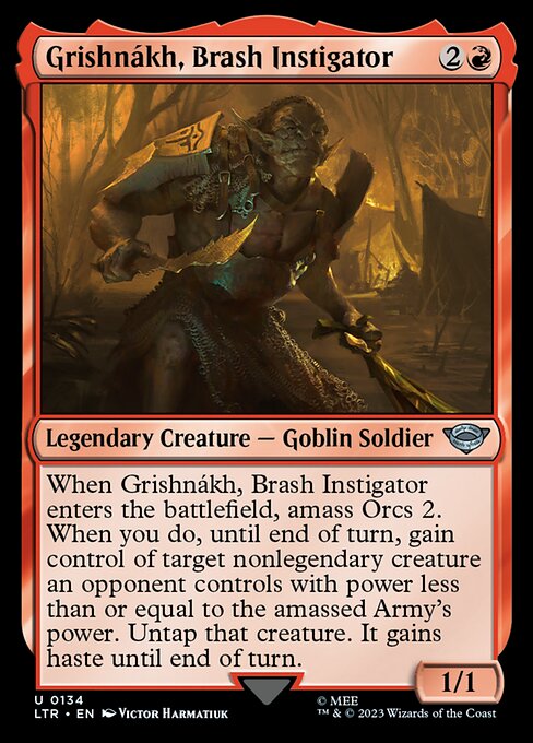 The Lord of the Rings: Tales of Middle-earth - 134 - Grishnákh, Brash Instigator - Uncommon - Foil