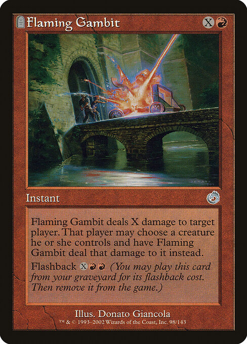 Torment - 98 - Flaming Gambit - Uncommon - Foil