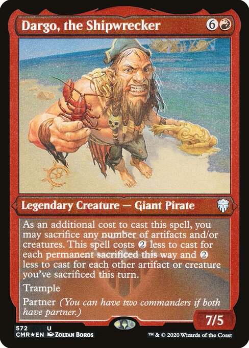 Commander Legends - 572 - Dargo, the Shipwrecker - Uncommon - Etched Foil