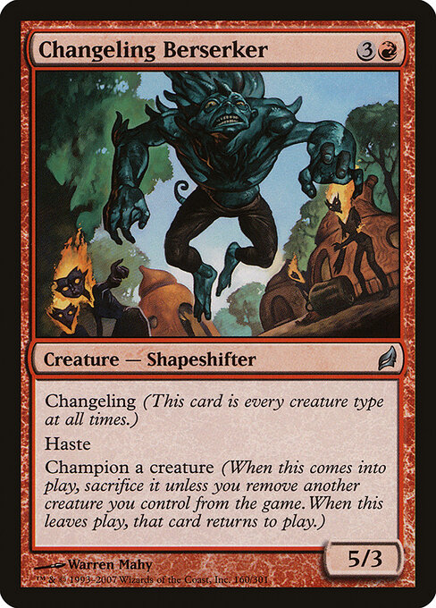 Lorwyn - 160 - Changeling Berserker - Uncommon - Foil