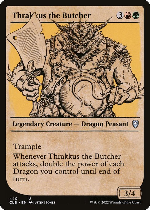 Commander Legends: Battle for Baldur's Gate - 440 - Thrakkus the Butcher - Uncommon - Showcase Foil