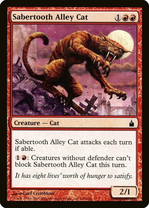 Ravnica: City of Guilds - 140 - Sabertooth Alley Cat - Common - Foil