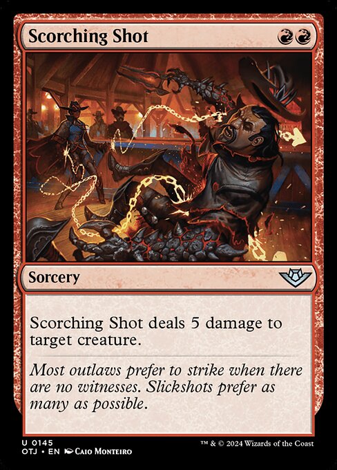 Outlaws of Thunder Junction - 145 - Scorching Shot - Uncommon - Foil