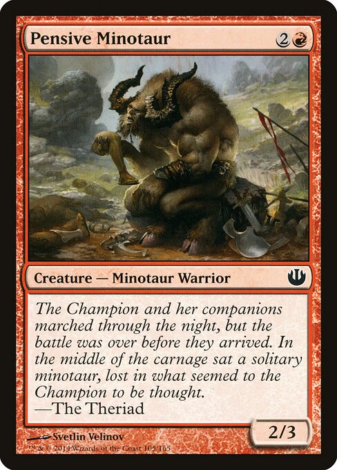 Journey into Nyx - 105 - Pensive Minotaur - Common - Foil