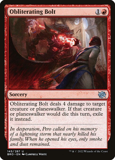 The Brothers' War - 145 - Obliterating Bolt - Uncommon - Foil