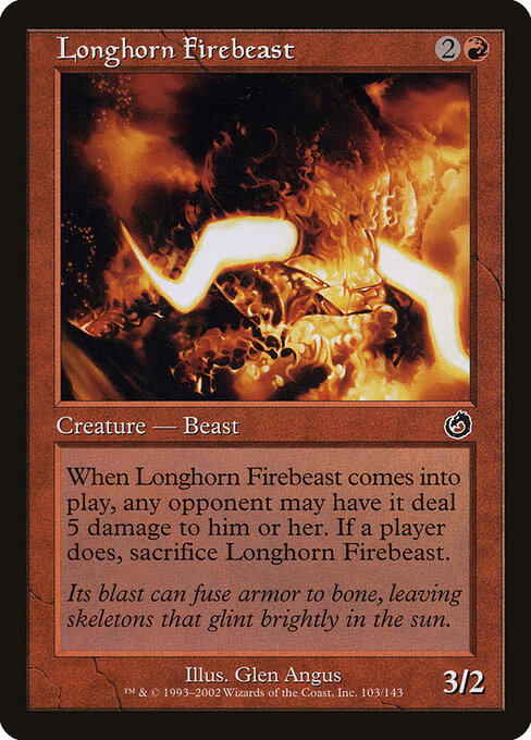 Torment - 103 - Longhorn Firebeast - Common - Foil
