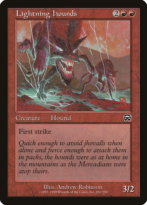 Mercadian Masques - 201 - Lightning Hounds - Common - Foil
