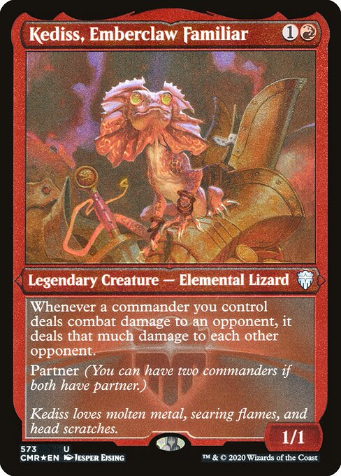 Commander Legends - 573 - Kediss, Emberclaw Familiar - Uncommon - Etched Foil