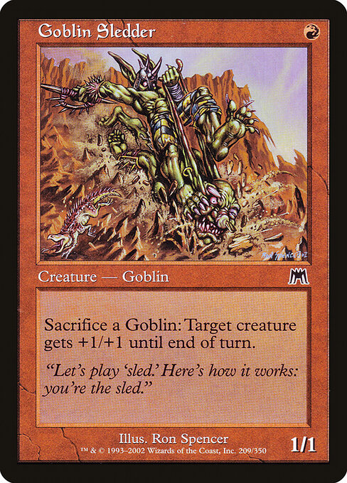 Onslaught - 209 - Goblin Sledder - Common - Foil
