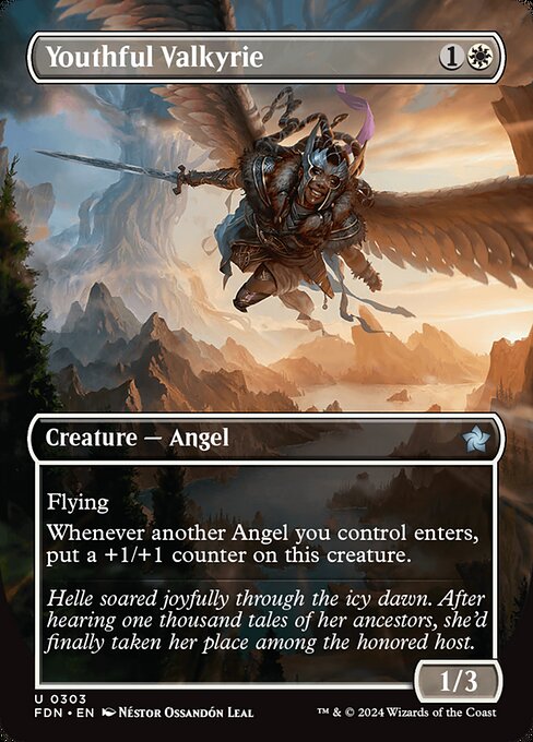 Foundations - 303 - Youthful Valkyrie - Uncommon - Borderless Foil