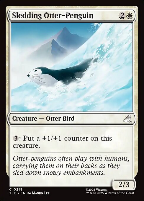 Avatar: The Last Airbender Eternal - 218 - Sledding Otter-Penguin - Common - Foil