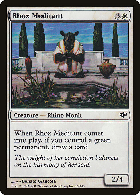 Conflux - 16 - Rhox Meditant - Common - Foil