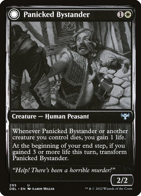 Innistrad: Double Feature - 295 - Panicked Bystander // Cackling Culprit - Uncommon - Foil