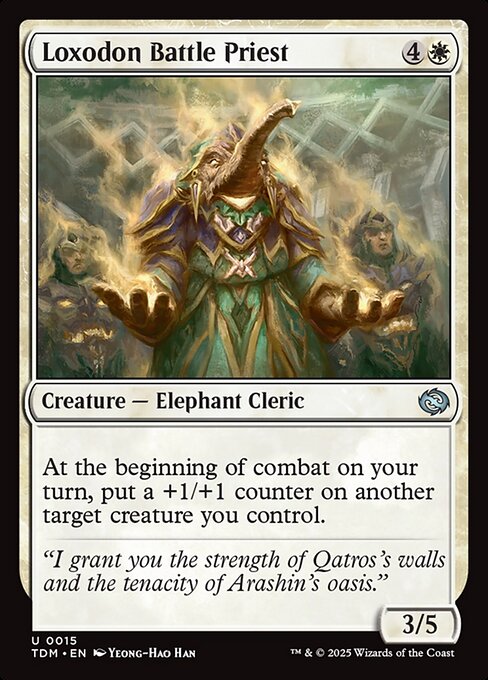 Tarkir: Dragonstorm - 15 - Loxodon Battle Priest - Uncommon - Foil