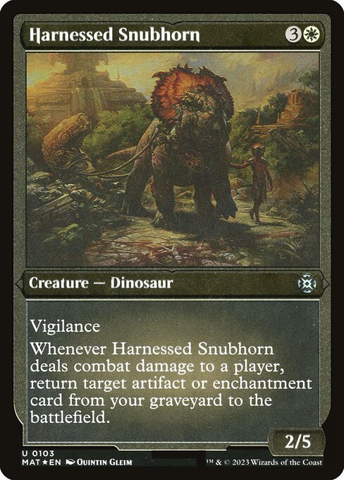 March of the Machine: The Aftermath - 103 - Harnessed Snubhorn - Uncommon - Etched Foil
