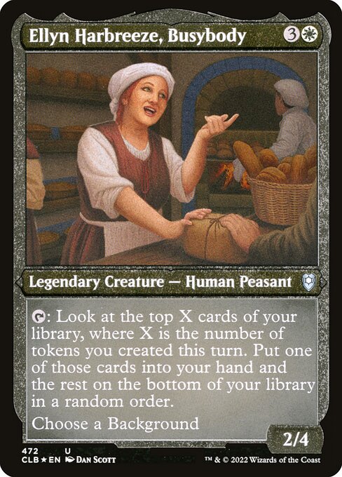 Commander Legends: Battle for Baldur's Gate - 472 - Ellyn Harbreeze, Busybody - Uncommon - Etched Foil