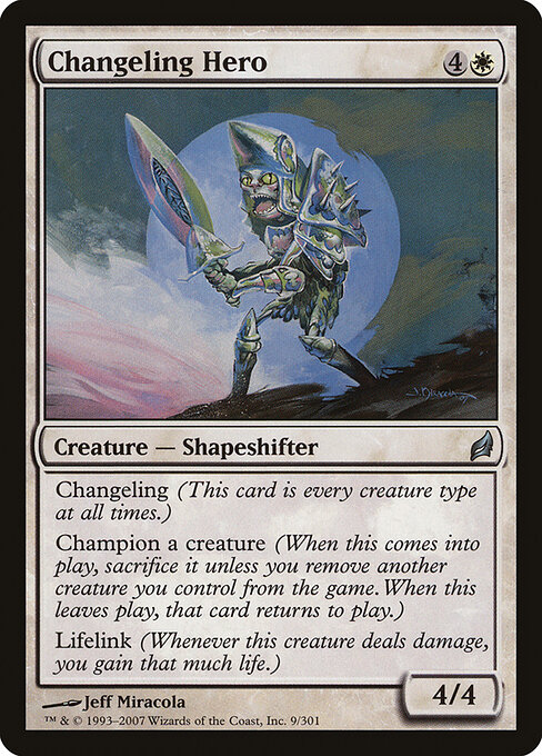 Lorwyn - 9 - Changeling Hero - Uncommon - Foil